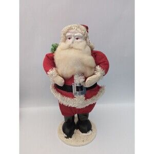 Antique Christmas Santa Composition Face Putz Figure 9" Large 1950s